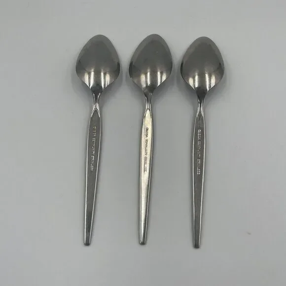 Oneida Community Stainless Flatware Older SATINIQUE QTY 3 Teaspoons Replacement - Picture 3 of 6
